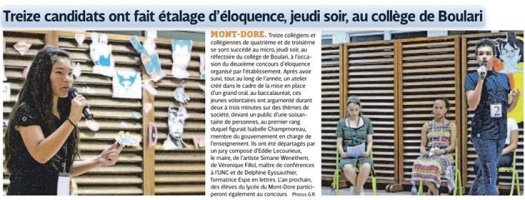 Concours d'éloquence au collège de Boulari